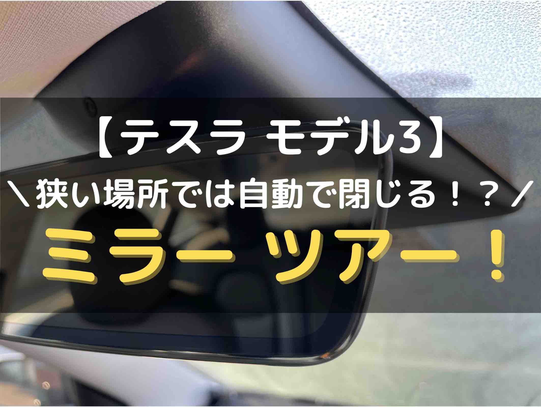 Teslaモデル3 2021年 純正ルームミラー 傷なし